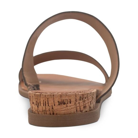 SUN STONE Womens Beige Snake Strap Easten Wedge Slip On Slide Sandals Shoes 11 M - Picture 2 of 4